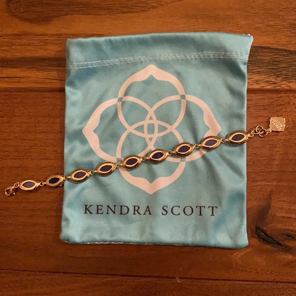 Kendra Scott Jana Cobalt Blue Stones & Gold Bracelet - Picture 8 of 10